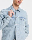 Light blue denim jacket for men
